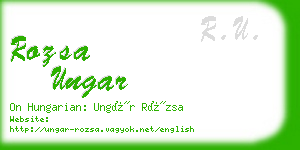 rozsa ungar business card